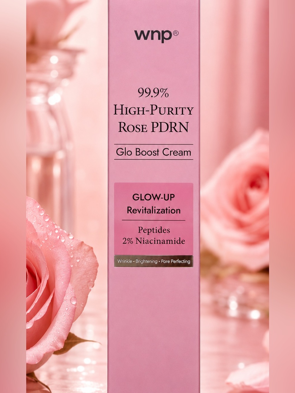 WNP 99.9% High-Purity Rose PDRN Glo Boost Cream 40mL New in Box ✨🌹